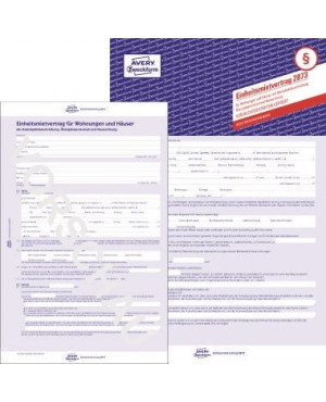 Avery Zweckform Mietvertrag 2873 DIN A4 2x4Blatt