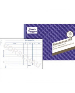 Avery Zweckform Buchungsbeleg 308 DIN A5 quer 50Blatt