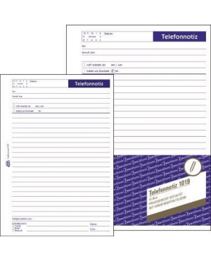 Avery Zweckform Gesprächsnotiz 1019 DIN A5 50Blatt weiß