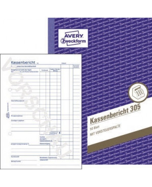 Avery Zweckform Kassenbericht 305 DIN A5 50Blatt