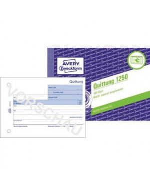Avery Zweckform Quittung 1250 DIN A6 quer 100Blatt