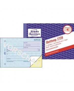 Avery Zweckform Quittung 1735 DIN A6 quer 2x40Blatt