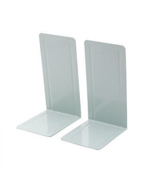 Buchstütze 14,5x12,7x24cm L-Form Metall lichtgrau 2 St./Pack.