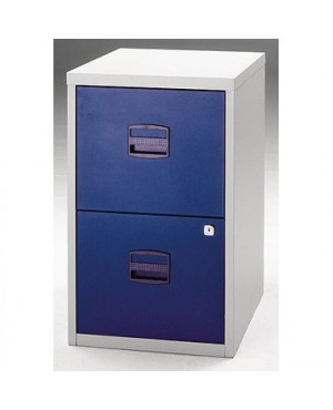 Schubladenschrank PFA2505 2Schubfächer lichtgrau/oxfordblau