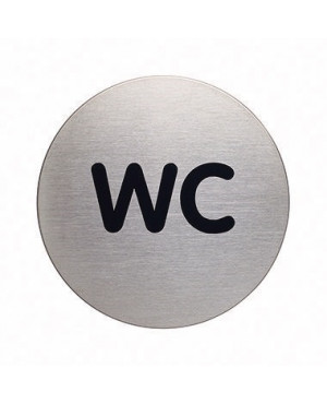 DURABLE Piktogramm PICTO 490723 WC metallic silber