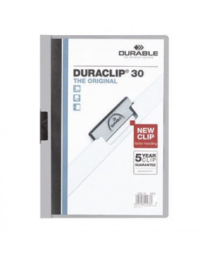 DURABLE Klemmmappe DURACLIP 60 220910 DIN A4 Hartfolie grau