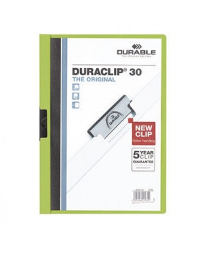 DURABLE Klemmmappe DURACLIP 30 220005 DIN A4 Polyethylen grün