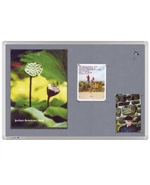 Legamaster Textiltafel 7-141943 90x60cm Aluminium grau