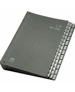 ELBA Pultordner 400001966 DIN A4 1-31/Jan.-Dez. Hartpappe schwarz