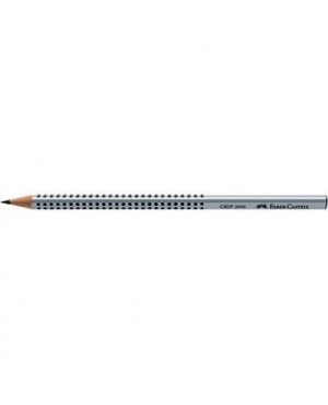 Faber-Castell Bleistift GRIP 2001 117000 Dreieckform HB silbergrau