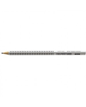 Faber-Castell Bleistift GRIP 2001 117011 Dreieckform H silbergrau