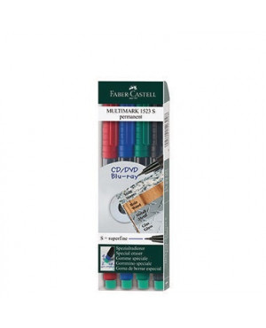 Faber Castell CD DVD-Marker MULTIMARK 152304 0,4mm 4 St./Pack.