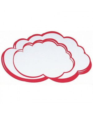 Franken Moderationskarte UMZ W 42x25cm Wolke ws/rt 20 St./Pack.