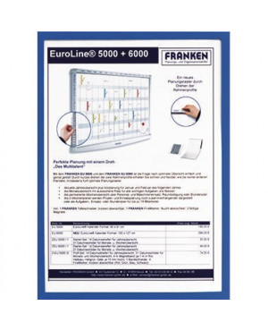 Franken Dokumentenhalter Frame lt X-tra Line ITSA5M 03 DIN A5 blau