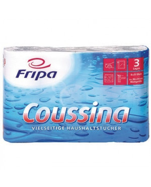 fripa Küchenrolle Coussina 3204002 3-lagig weiß 4 St./Pack.