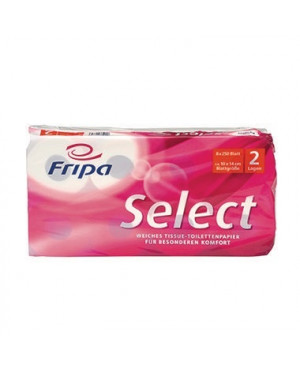 fripa Toilettenpapier Select 1020806 2-lagig weiß 8 Rl./Pack.