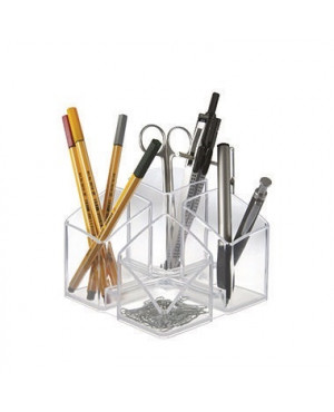 HAN Schreibtischköcher SCALA 17450-23 4Fächer transparent