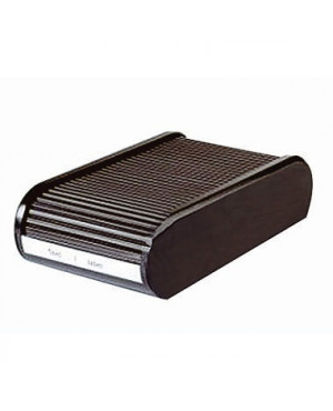 helit Visitenkartenbox Linear H6218095 max. 300Karten sw