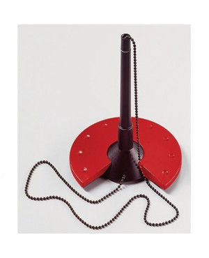 helit Kugelschreiberständer H6359092 10x15,5x10cm Kette sw/rt