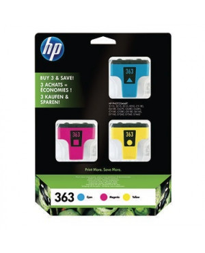 HP Tintenpatrone CB333EE Nr.363 c/m/y 3 St./Pack.