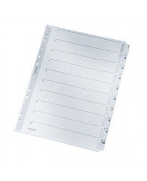 Leitz Register 43240000 DIN A4 1-10 volle Höhe 160g Karton grau