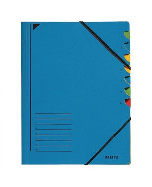 Leitz Ordnungsmappe 39070035 DIN A4 7Fächer farbig Karton blau