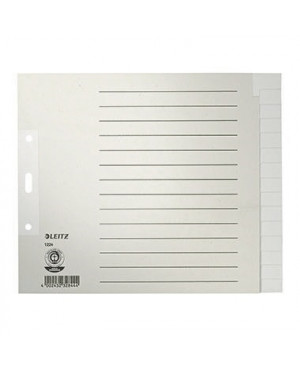 Leitz Register 12240085 blanko DIN A4 15teilig Papier grau