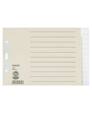 Leitz Register 12260085 DIN A5 quer blanko volle Höhe 100g Papier grau