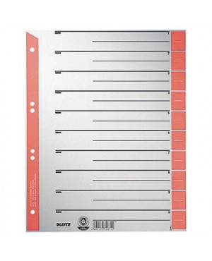 Leitz Trennblatt 16520025 DIN A4 230g Karton rot