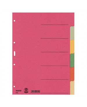Leitz Register 43580000 blanko DIN A4 Karton farbig sortiert