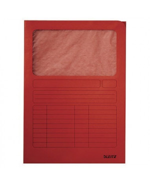 Leitz Sichtmappe 39500025 DIN A4 oben/rechts offen Karton rot