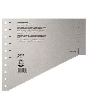 Leitz Trennblatt 16510085 DIN A4 DIN A4 gestaffelt 200g Karton grau