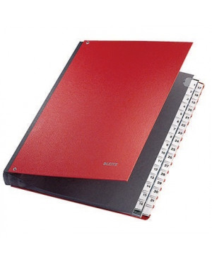 Leitz Pultordner 59310025 DIN A4 1-31 32Fächer Graupappe rot