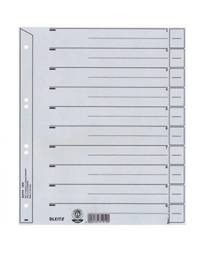 Leitz Trennblatt 16500085 DIN A4 200g Karton grau