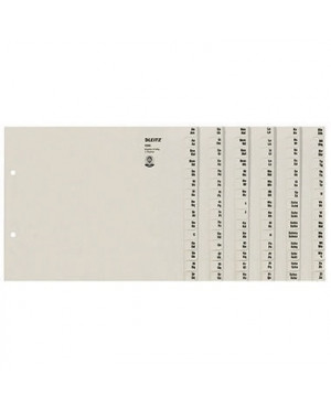 Leitz Registerserie 13060085 DIN A4 A-Z für 6Ordner Tauenpapier grau