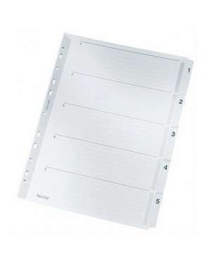 Leitz Register 43230000 DIN A4 1-5 volle Höhe 160g Karton grau