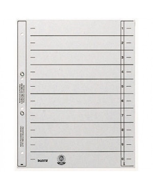 Leitz Trennblatt 16540085 DIN A4 200g Karton grau
