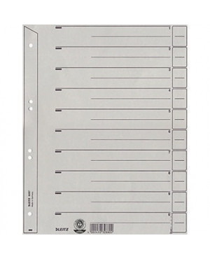 Leitz Trennblatt 60970085 DIN A4 200g Karton grau