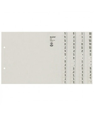 Leitz Registerserie 13040085 DIN A4 A-Z für 4Ordner Tauenpapier grau