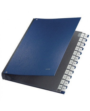 Leitz Pultordner 59240035 DIN A4 A-Z 24Fächer Graupappe blau