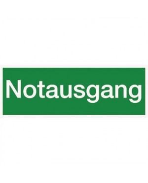 LimarLite Hinweisschild Folie-PVC Notausgang langnachleuch 297x105mm