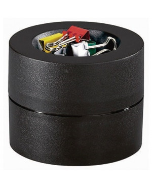 MAUL Klammerspender 3012490 7,3x6cm rund Kunststoff schwarz +Klammern