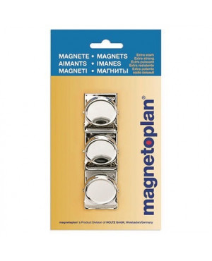 magnetoplan Magnetclip 16670 35mm silber 3 St./Pack