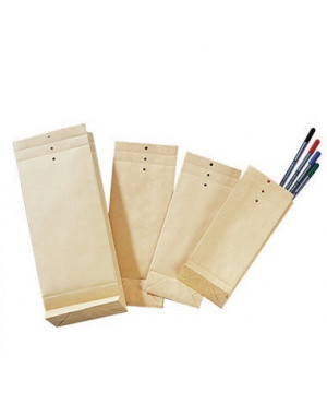 Musterbeutel 14x34,5x5cm 120g natronbraun 250 St./Pack.