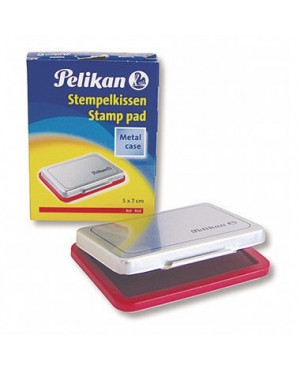 Pelikan Stempelkissen 331181 Gr.3 5x7cm Metallic-Gehäuse rot