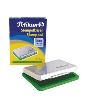 Pelikan Stempelkissen 331199 Gr.3 5x7cm Metallic-Gehäuse grün