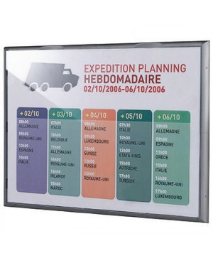 Paperflow Prospektständer 4069.35 DIN A3 quer aluminium