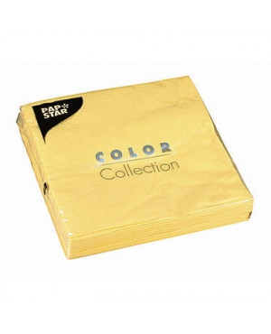 PAPSTAR Serviette 12437 33x33cm 3lagig gelb 20 St./Pack.