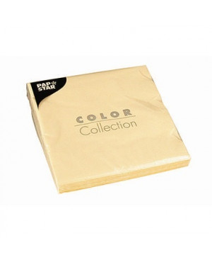 PAPSTAR Serviette 12434 33x33cm 3lagig creme 20 St./Pack.