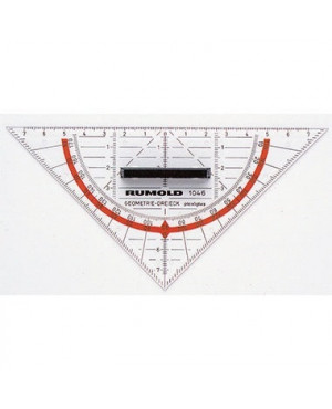 RUMOLD Geometriedreieck 1046 16cm Plexiglas transparent